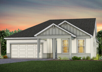 New construction Garnet style 1 story home at EverBe homes in Orlando Florida