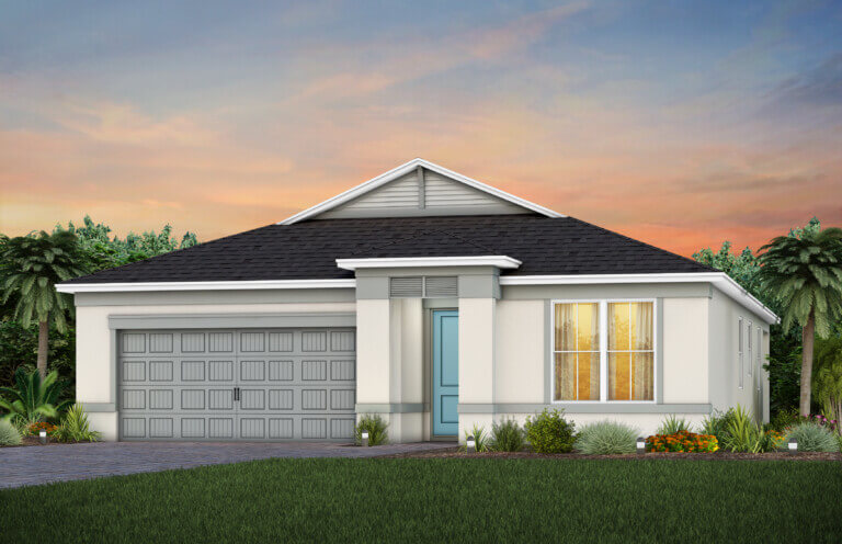 Highgate 1 Story home style at EverBe new construction homes in Orlando, FL